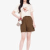 Quần short nâu kaki mềm