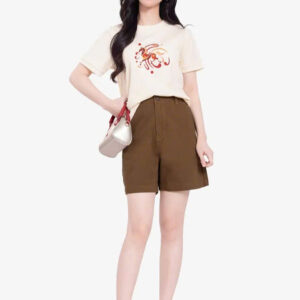 Quần short nâu kaki mềm